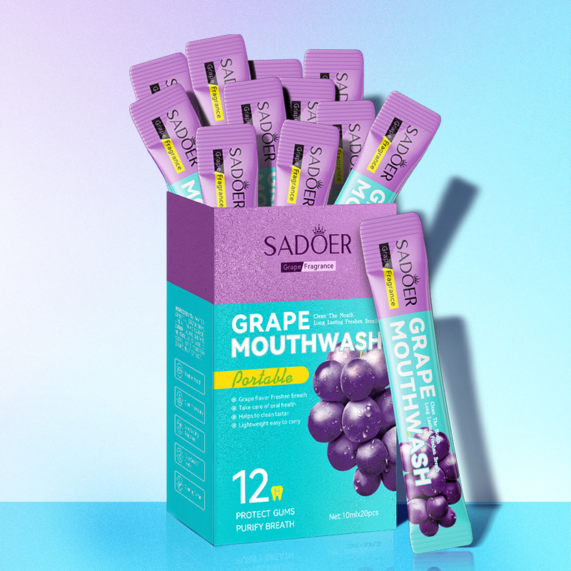 SADOER Grape Freshening Mouthwash for teeth cleaning, cross-border export wholesale of oral freshening mouthwash Application Scenario
