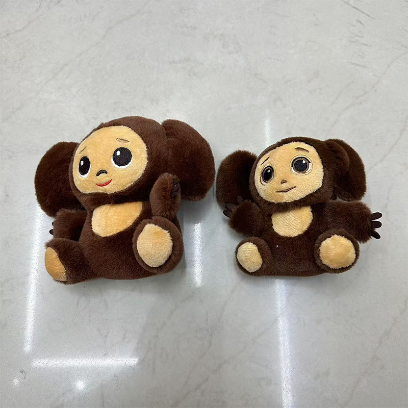 Big Eared Monkey Plush Toy, Anthropomorphic Animal Creative Doll, Cartoon Peripheral Pendant, Plush Toy Pendant, Keychain, Cloth Doll Pendant, Cute Decorative Gift, Claw Machine Factory Direct Sales details Picture