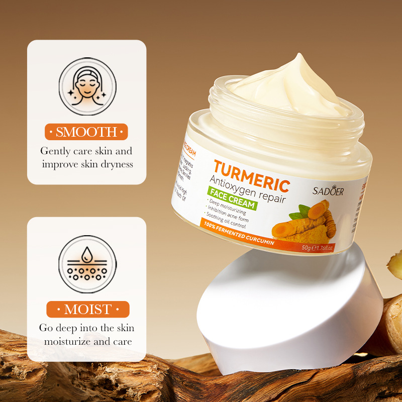 Cross-border export wholesale of SADOER turmeric Antioxidant Repair Cream and Nourishing Moisturizing Cream in full English Item Picture