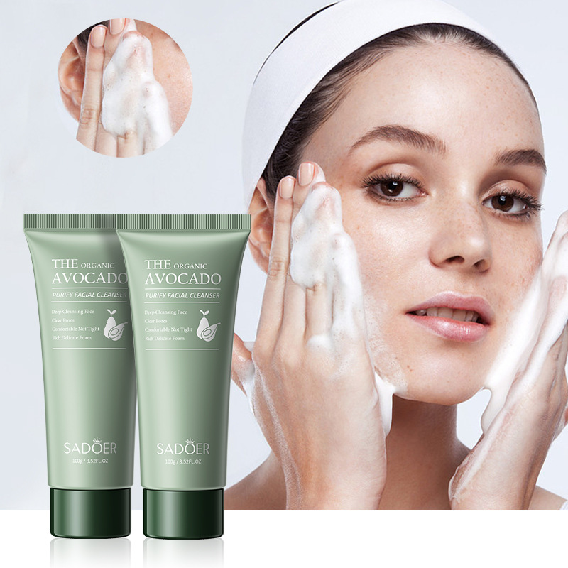 Cross-border wholesale of all-English SADOER organic avocado Cleansing Facial cleanser details Picture