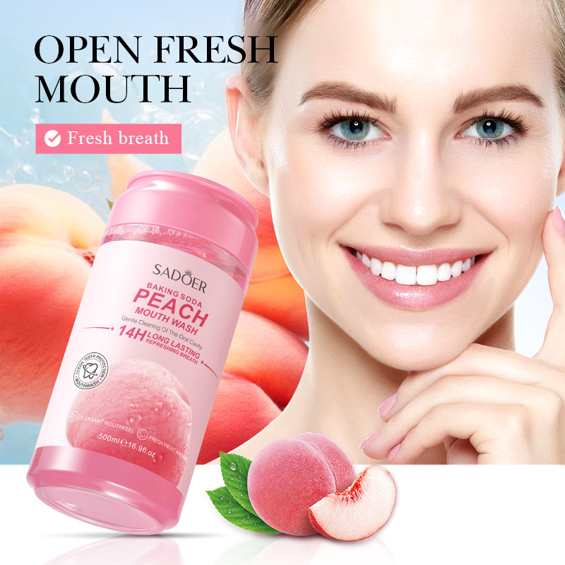 All-english SADOER baking soda Vibrant Orange Mouthwash for removing tooth stains, cross-border export wholesale Application Scenario