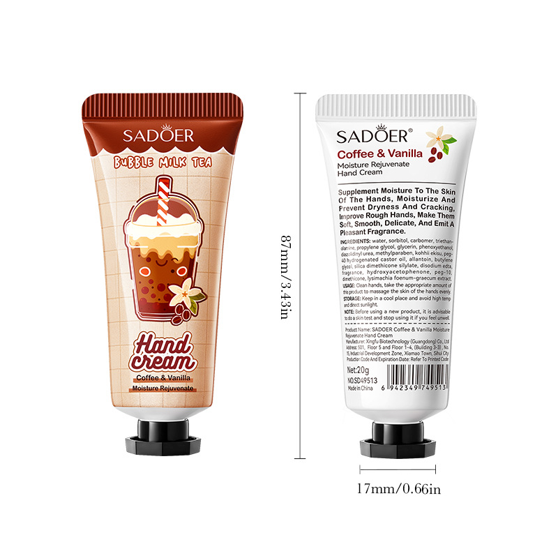 Cross-border export wholesale of SADOER coffee Vanilla Moisturizing and rejuvenating Hand Cream for autumn and winter to prevent cracking Item Picture