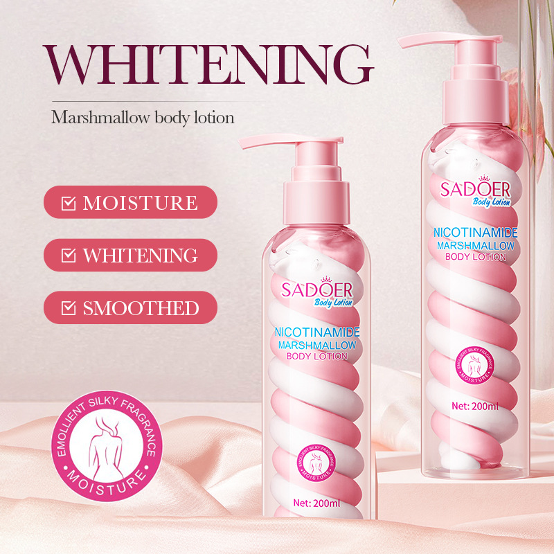 SADOER Nicotinamide Marshmallow Body Lotion for moisturizing, hydrating, even, smooth and beautiful cross-border wholesale Application Scenario