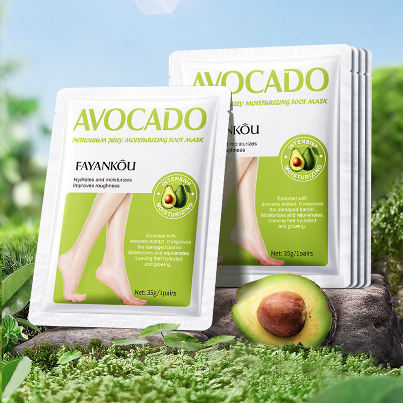 All-english FAYANKOU Avocado Vaseline Moisturizing Foot Mask for nourishing feet and skin care Cross-border wholesale Item Picture