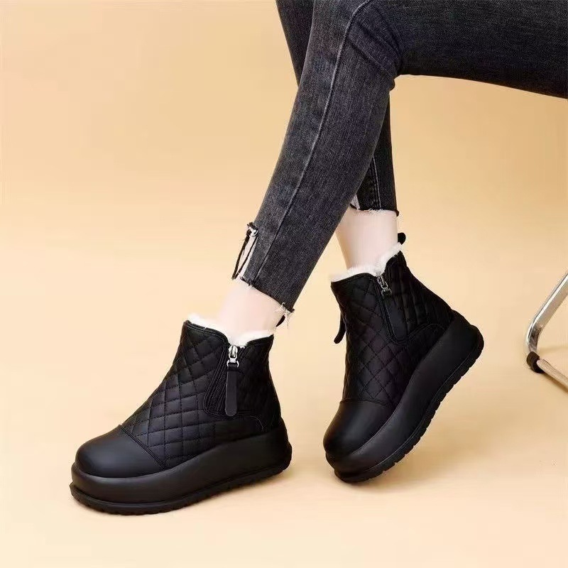 Fashionable snow boots for women 2024 autumn/winter new wholesale cross-border student ankle boots, cotton shoes with fleece and thickened Dr. Martens boots Specification drawing