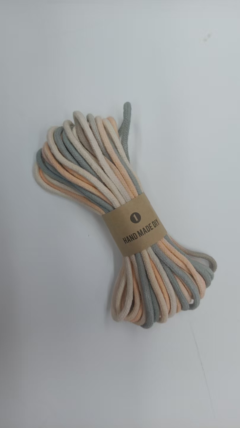 Handmade cotton rope 5-meter / 10-meter / 20-meter cross-border new decorative pendant, tag, hanging rope, textile accessories, clothing Specification image
