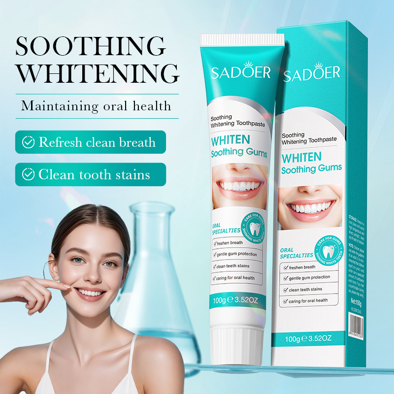 SADOER Soothing Whitening Toothpaste, deep cleaning and tooth strengthening toothpaste, cross-border export wholesale details Picture