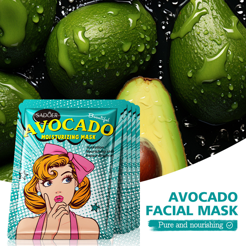 Cross-border export wholesale of all-English SADOER hyaluronic Acid Moisturizing and Antioxidant Facial mask Specification drawing