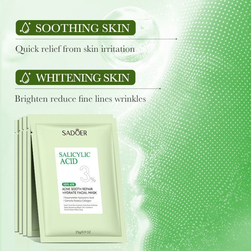 Cross-border wholesale of SADOER salicylic acid Acne Removal, Soothing and hydrating Facial mask in English Item Picture