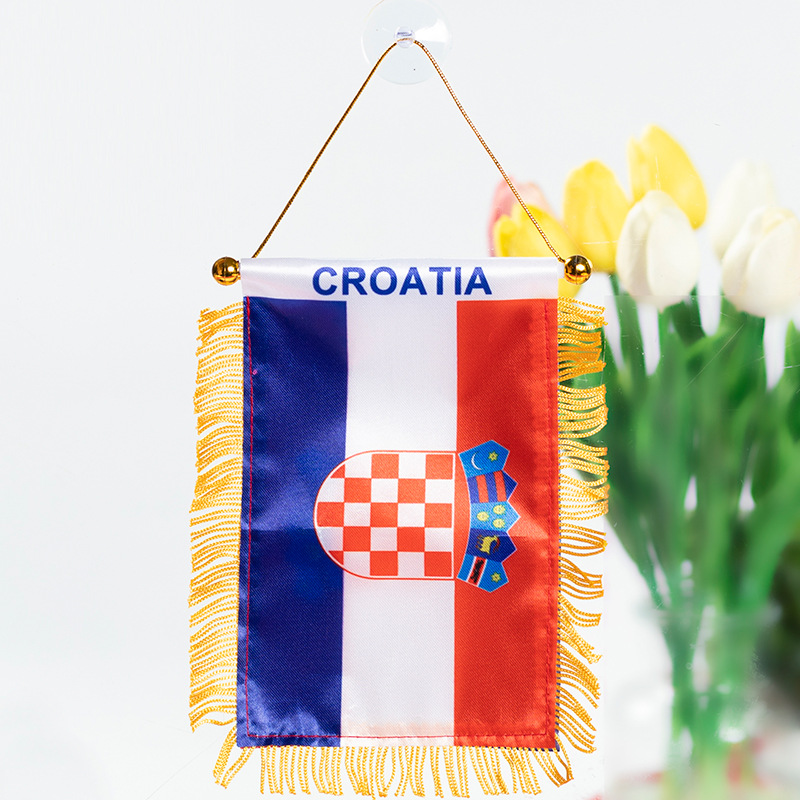 The Chuangdong flag, the national flag of the fans of the World Cup in the United States, Canada and Mexico, the Siding flag, the car rearview mirror suction cup pendant, the tassel mini small flag pic 33