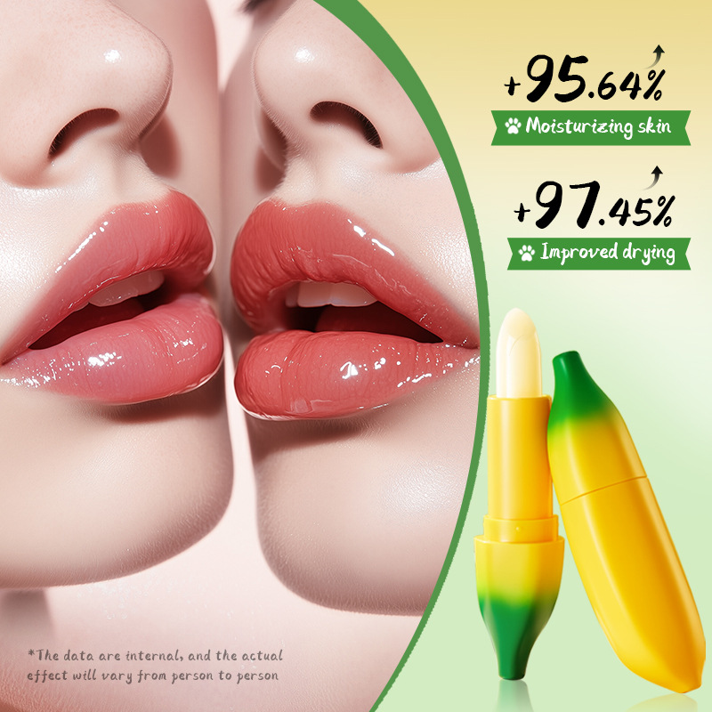 All-english SADOER banana lip balm for autumn and winter lip care and anti-cracking lip balm cross-border export wholesale Specification drawing
