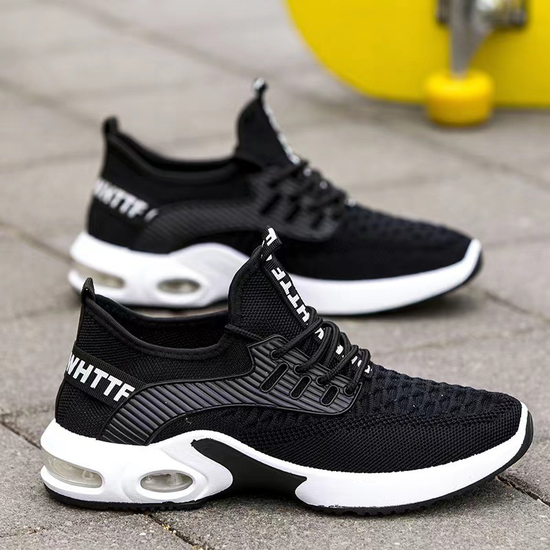 2022 New trendy men's shoes, breathable mesh sports shoes, men's thick-soled casual air-cushioned shoes, versatile walking shoes for all seasons details Picture