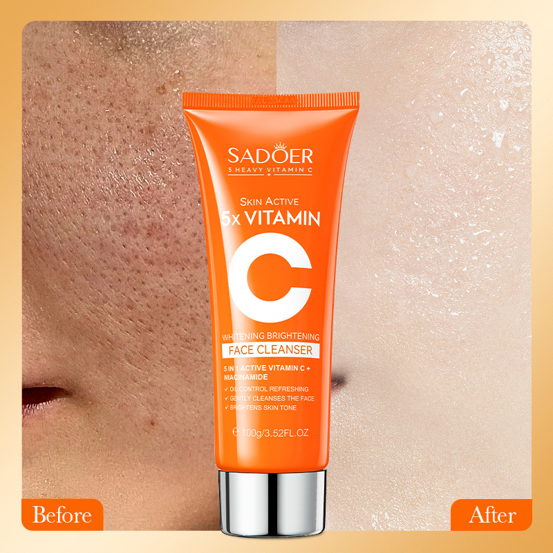 SADOER Five-layer Vitamin C Whitening and Brightening Facial Cleanser, cross-border export wholesale Item Picture