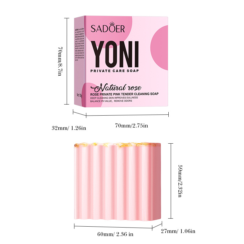 SADOER Rose Intimate Pink Cleansing Soap (with Foaming Net) Foreign Language Version 100g Item Picture
