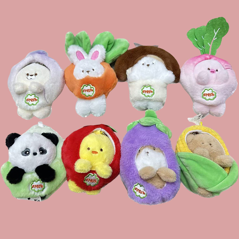 Vegetable Series Plush Toys, Animal Combinations, Vegetable Cultural And Creative Souvenirs, Creative Dolls, Cartoon Peripheral Pendants, Plush Figurines, Keychains, Cloth Dolls, Cute Decorative Gifts, Claw Machine Factory Direct Sales