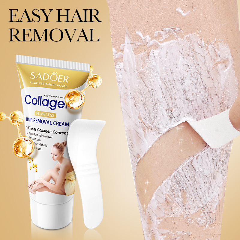 SADOER Bone Collagen Skin Care Flawless Hair Removal Cream, non-irritating underarm hair Removal Cream Cross-border export wholesale Item Picture