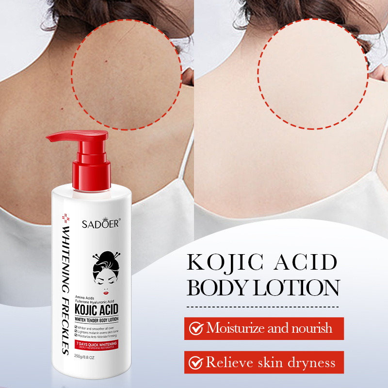 Full English SADOER Qu Acid Whitening and Skin-Nourishing Body Lotion, Hydrating, Moisturizing and Whitening Body lotion, cross-border wholesale for export Application Scenario