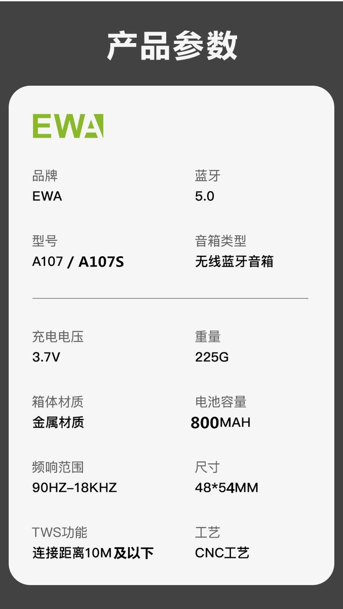 Aima Emma Aima Emma Audio Ewa/ Sound For Love A107 Tws Connected, Waterproof, Splash-Proof, Compact And Exquisite, Small Volume, High Volume Bluetooth Speaker Application Scenario