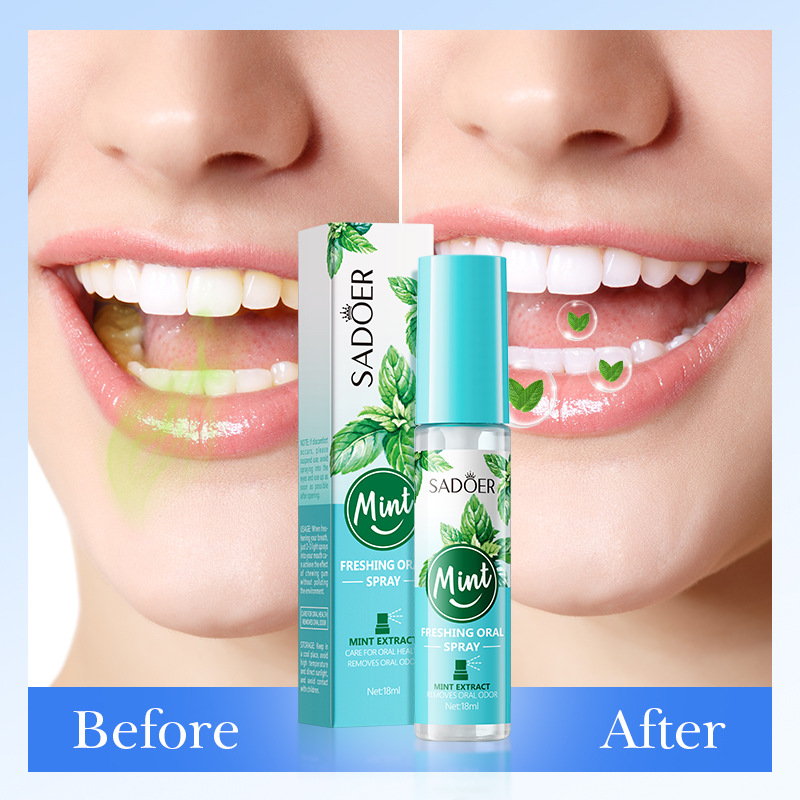SADOER Mint Freshening Oral Spray, freshening breath and eliminating bad breath Spray, cross-border export wholesale Item Picture