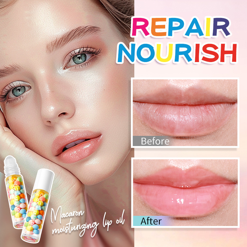 SADOER Macaron Anti-Cracking, Moisturizing and Repairing Lip Oil, Lip Care Lipstick cross-border export wholesale details Picture