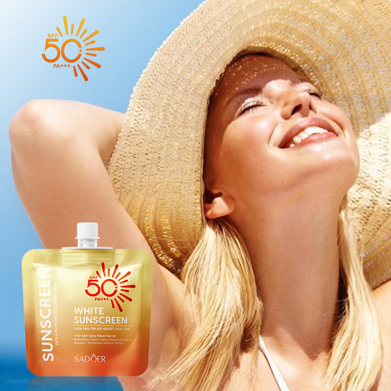 Cross-border export wholesale of SADOER high-SPF sunscreen, non-greasy sunscreen lotion Item Picture