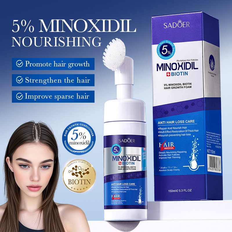 Cross-border export wholesale of SADoer 5% Minoxidil Biotin Hair Growth Foam Conditioner in English full figure
