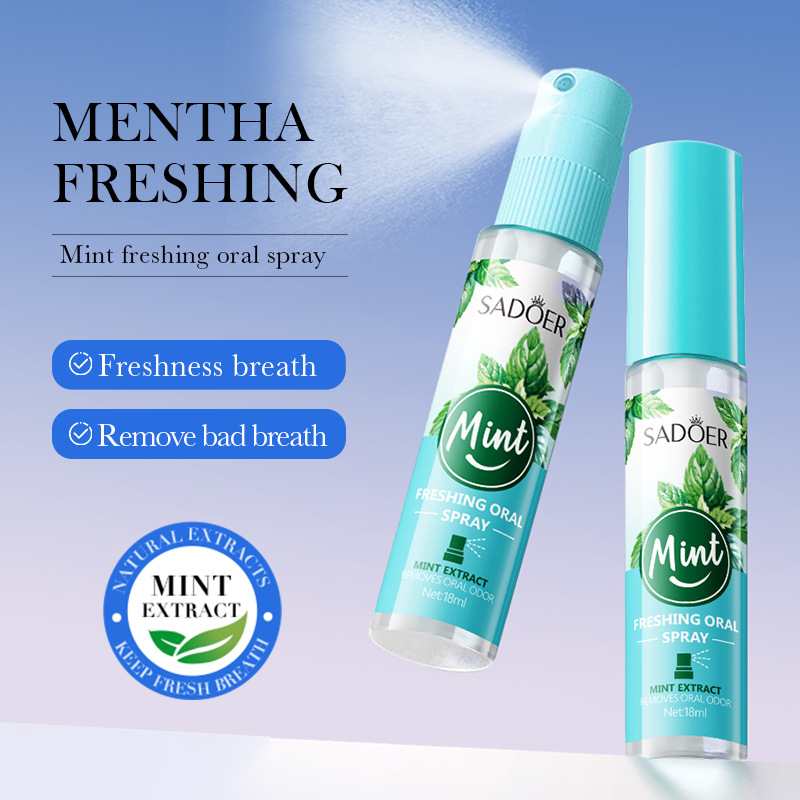 SADOER Mint Freshening Oral Spray, freshening breath and eliminating bad breath Spray, cross-border export wholesale details Picture