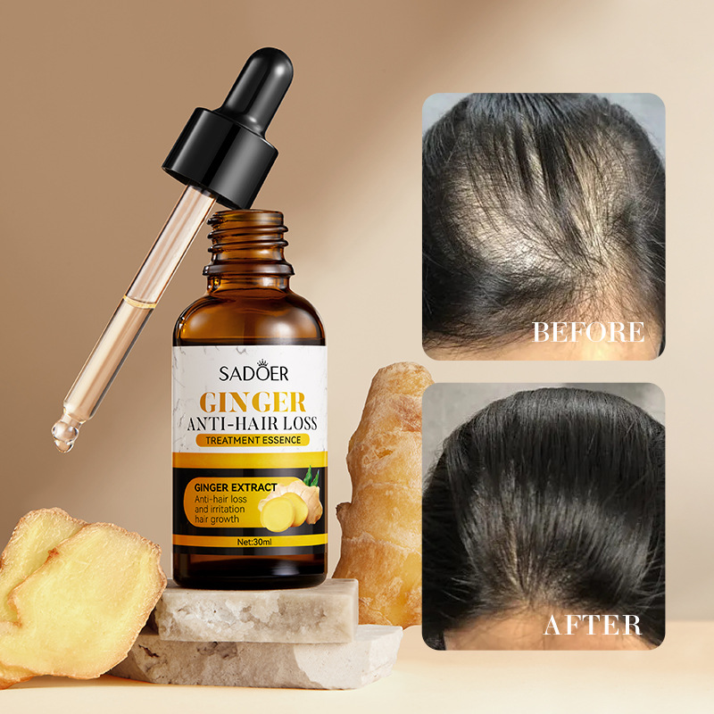 Cross-border export wholesale of SADOER Ginger Hair Care Essence for dry and curly hair Improvement Item Picture
