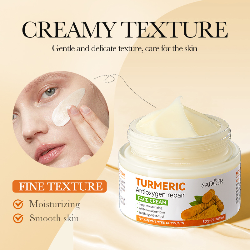 Cross-border export wholesale of SADOER turmeric Antioxidant Repair Cream and Nourishing Moisturizing Cream in full English Application Scenario