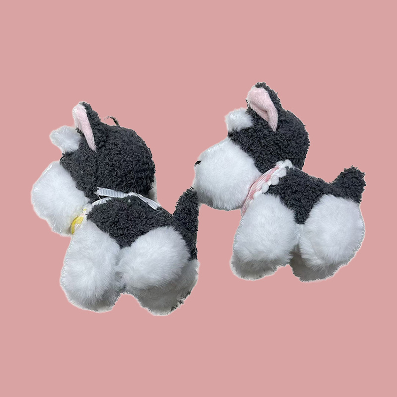 Schnauzer Plush Toys, Animal Dogs, Anthropomorphic Creative Dolls, Cartoon Accessories, Plush Figurines, Keychains, Cloth Dolls, Cute Decorative Gifts, Claw Machine Factory Direct Sales