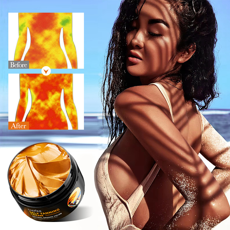 Cross-border wholesale of SADOER tanning cream, moisturizing and hydrating, bronzing tanning lotion and body lotion details Picture