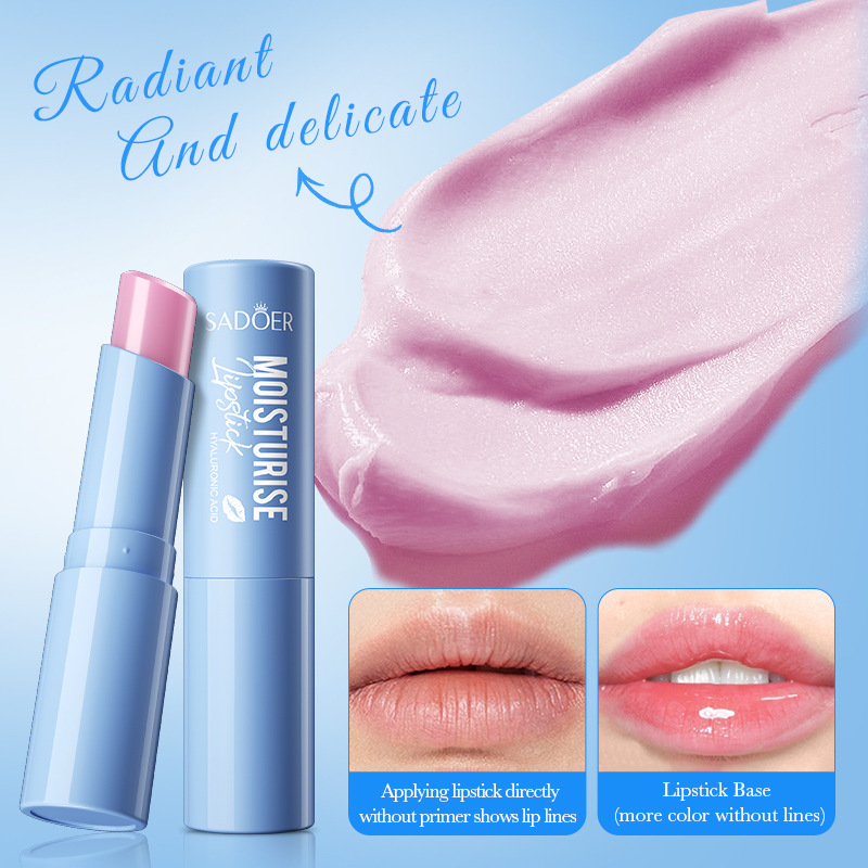 All-english SADOER hyaluronic acid lip balm for autumn and winter hydrating and moisturizing Lip balm cross-border export wholesale Application Scenario