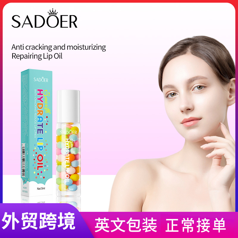 SADOER Macaron Anti-Cracking, Moisturizing and Repairing Lip Oil, Lip Care Lipstick cross-border export wholesale full figure