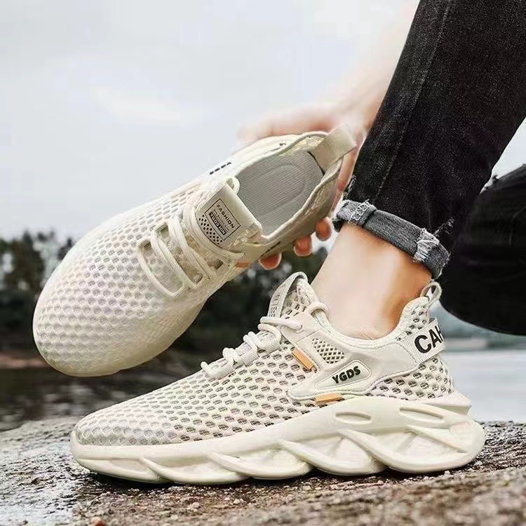 2024 Men's and women's summer sports shoes: Lightweight, perforated, breathable mesh sports shoes for export wholesale Specification drawing