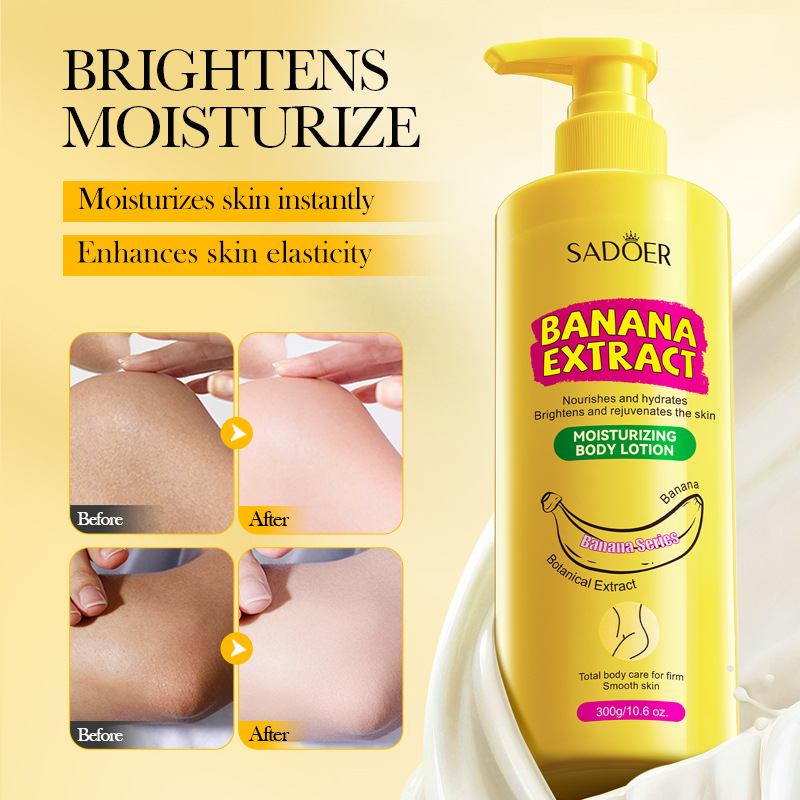 SADOER Banana Nourishing and Brightening Body Lotion for autumn and Winter cross-border wholesale to moisturize the body Specification drawing