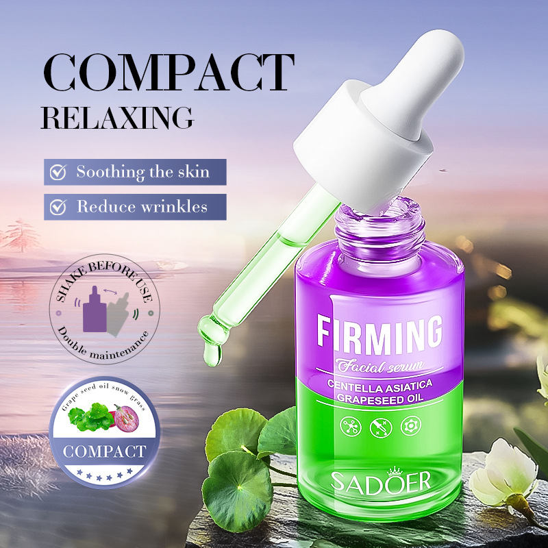 All-english SADOER Double-layer Essence Skin Care - Cross-border export wholesale of Grape Seed Oil Centella asiatica Essence details Picture