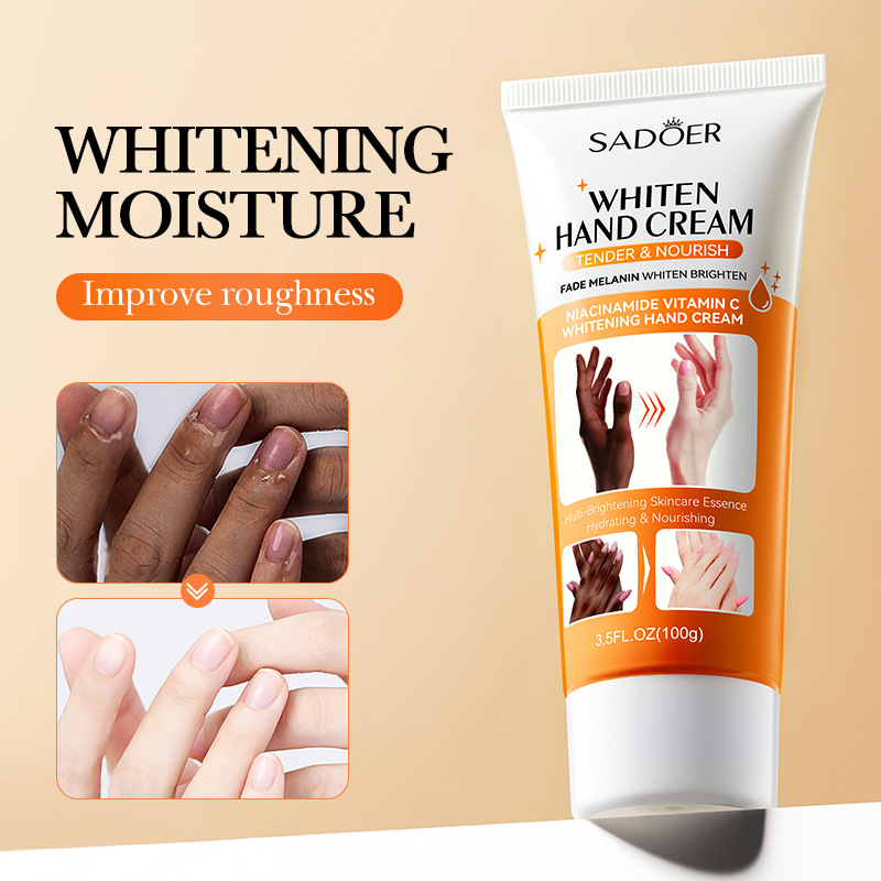 All-english SADOER white hand cream moisturizes hands and prevents dryness and cracking. Cross-border export wholesale of autumn and winter hand cream Item Picture
