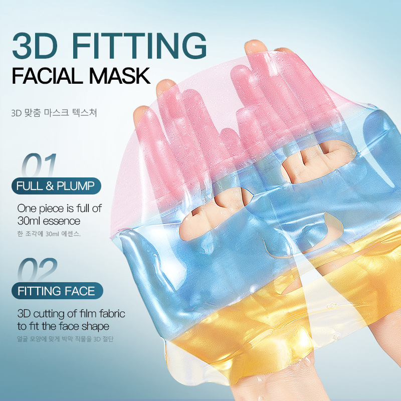 Cross-border wholesale of SADOER Collagen Tricolor Rainbow Mask and Sakura Hyaluronic acid Mask in English Application Scenario