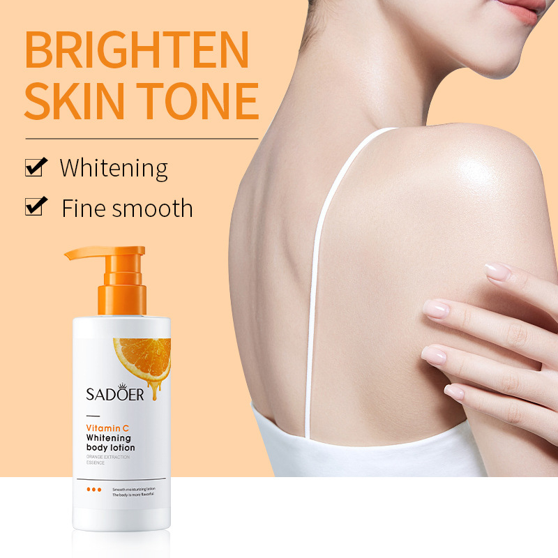 Cross-border wholesale of all-English SADOER Vitamin C Whitening Body Lotion, moisturizing, hydrating, Even, delicate and beautiful Application Scenario
