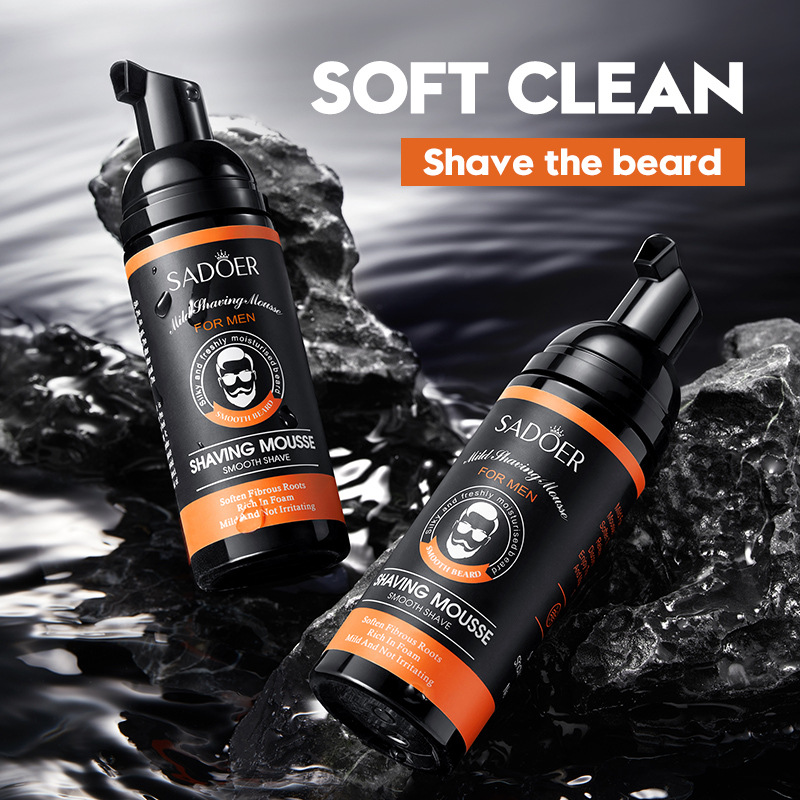 All-english SADOER men's shaving mousse, soft and beard softening men's shaving cream, cross-border export wholesale details Picture