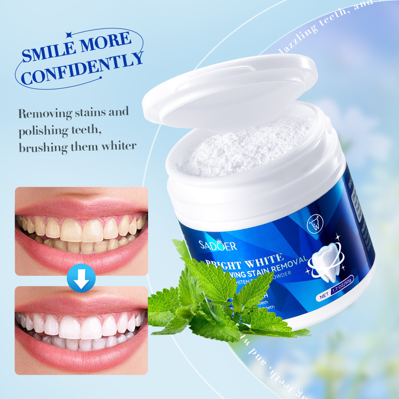 All-english SADOER Brightening Teeth Powder, deep oral cleaning teeth powder, whitening teeth powder, cross-border export wholesale Application Scenario