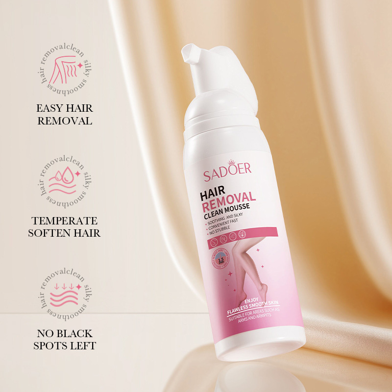 All-english SADOER Soothing and silky hair removal mousse, gentle and non-irritating underarm hair removal cream, cross-border export wholesale details Picture