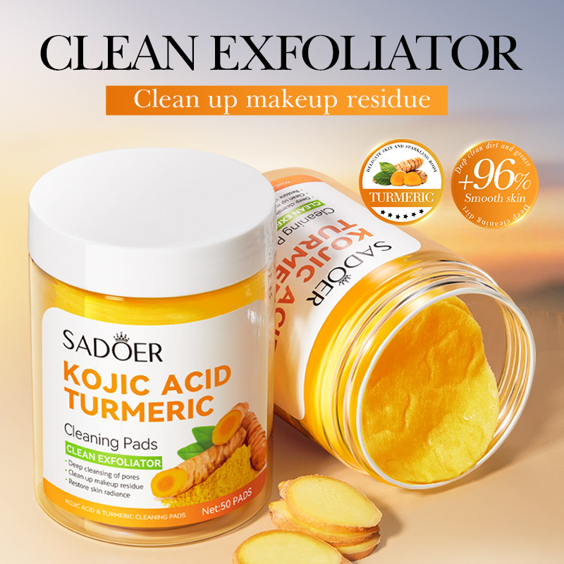 Full English SADOER curic acid turmeric Cleansing Pad Deep Cleansing Facial Cleansing Pad cross-border export wholesale details Picture