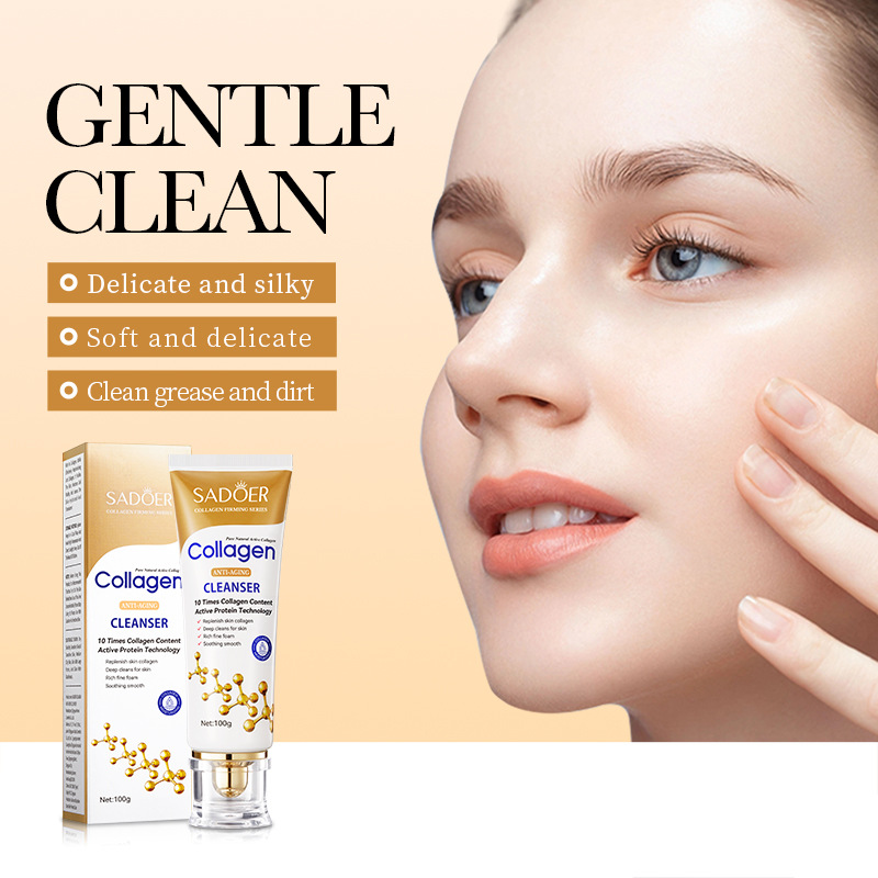 Cross-border wholesale of all-English SADOER Bone Collagen anti-wrinkle Facial cleanser and Gentle Cleansing Facial Cleanser Item Picture