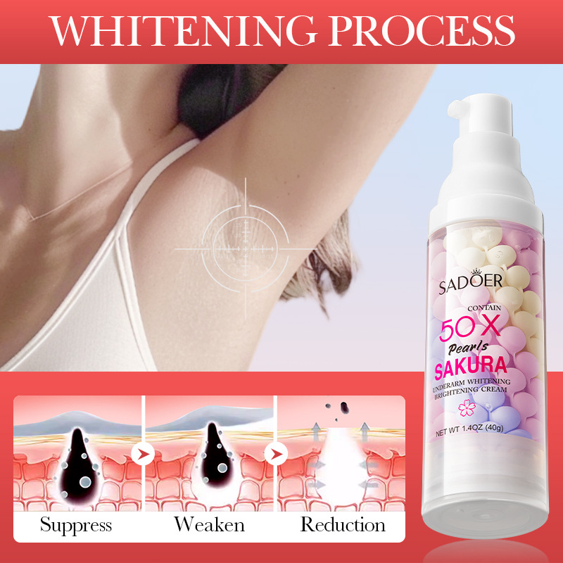 SADOER Cherry Blossom Pearl Underarm Whitening and Brightening Cream Hydrating and Nourishing Body Lotion Cross-border export wholesale Specification drawing