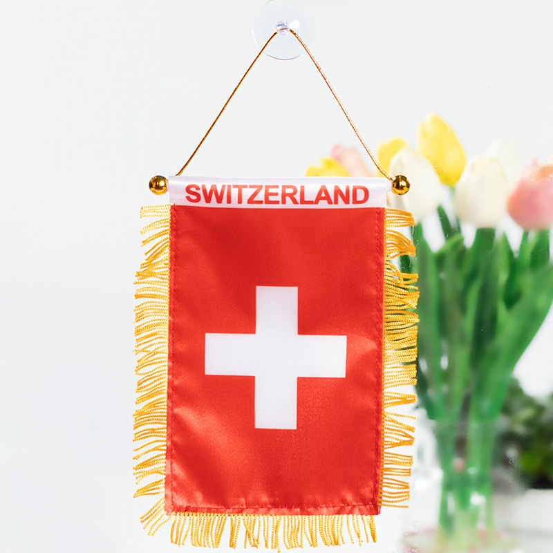 The Chuangdong flag, the national flag of the fans of the World Cup in the United States, Canada and Mexico, the Siding flag, the car rearview mirror suction cup pendant, the tassel mini small flag pic 11