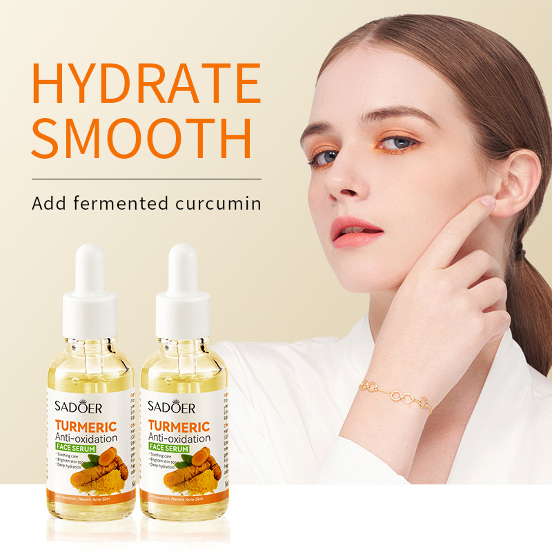 Cross-border wholesale of SADOER turmeric antioxidant skin care products, facial cleanser, cream and eye cream in full English Application Scenario