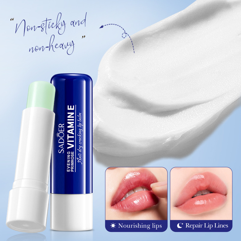 SADOER Evening primrose Vitamin E anti-cracking Lip Balm for autumn and winter cross-border export wholesale Application Scenario