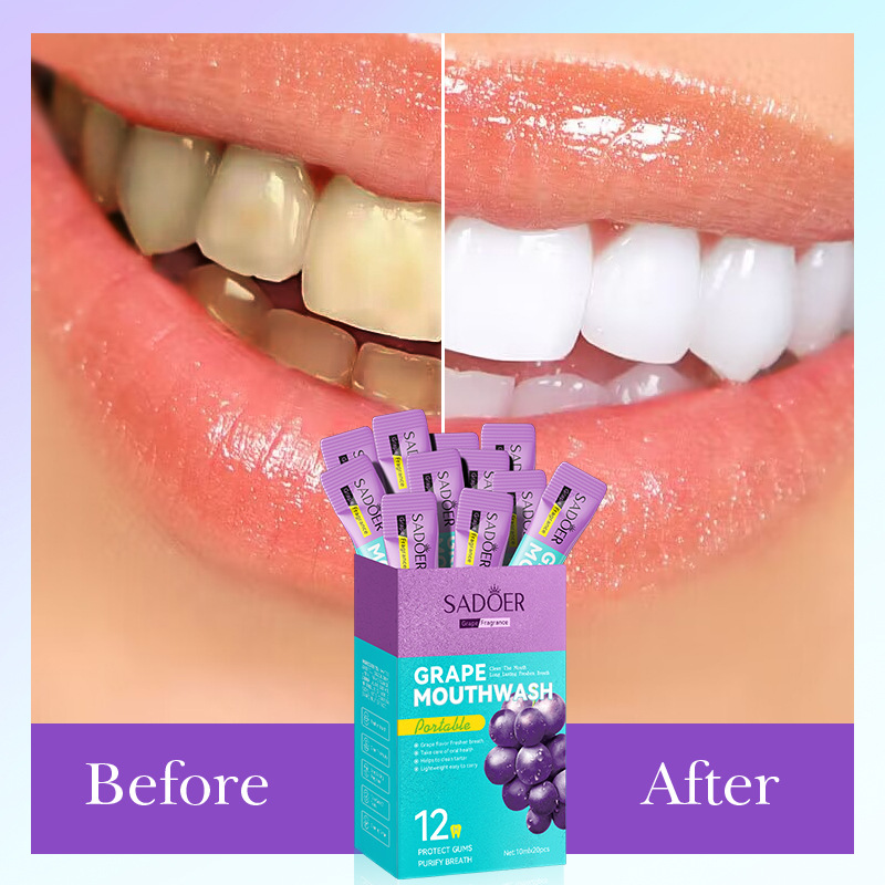 SADOER Grape Freshening Mouthwash for teeth cleaning, cross-border export wholesale of oral freshening mouthwash Specification drawing