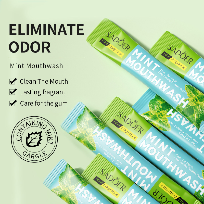 All-english SADOER peach mouthwash for refreshing oral care, one-time cross-border export wholesale Application Scenario